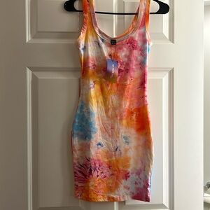 Tie dye body con dress